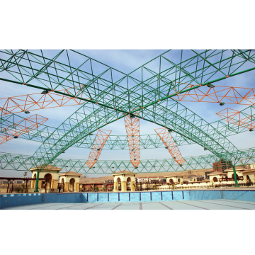 NOVA ESPAÇO DE AÇO DE AÇO DE PROJETO Estrutura do telhado da piscina